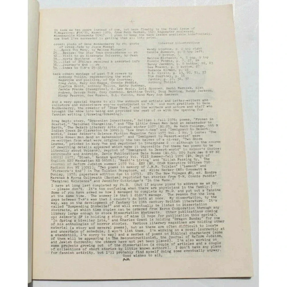 Vintage March 1979 T- Negative 34/35 Star Trek Fanzine Zine - Picture 2 of 3